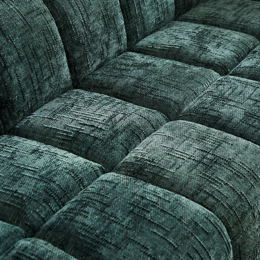 Chenille Foam Sofa - Modern Quilted Design for Comfort.