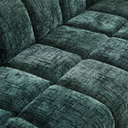 Chenille Foam Sofa - Modern Quilted Design for Comfort.
