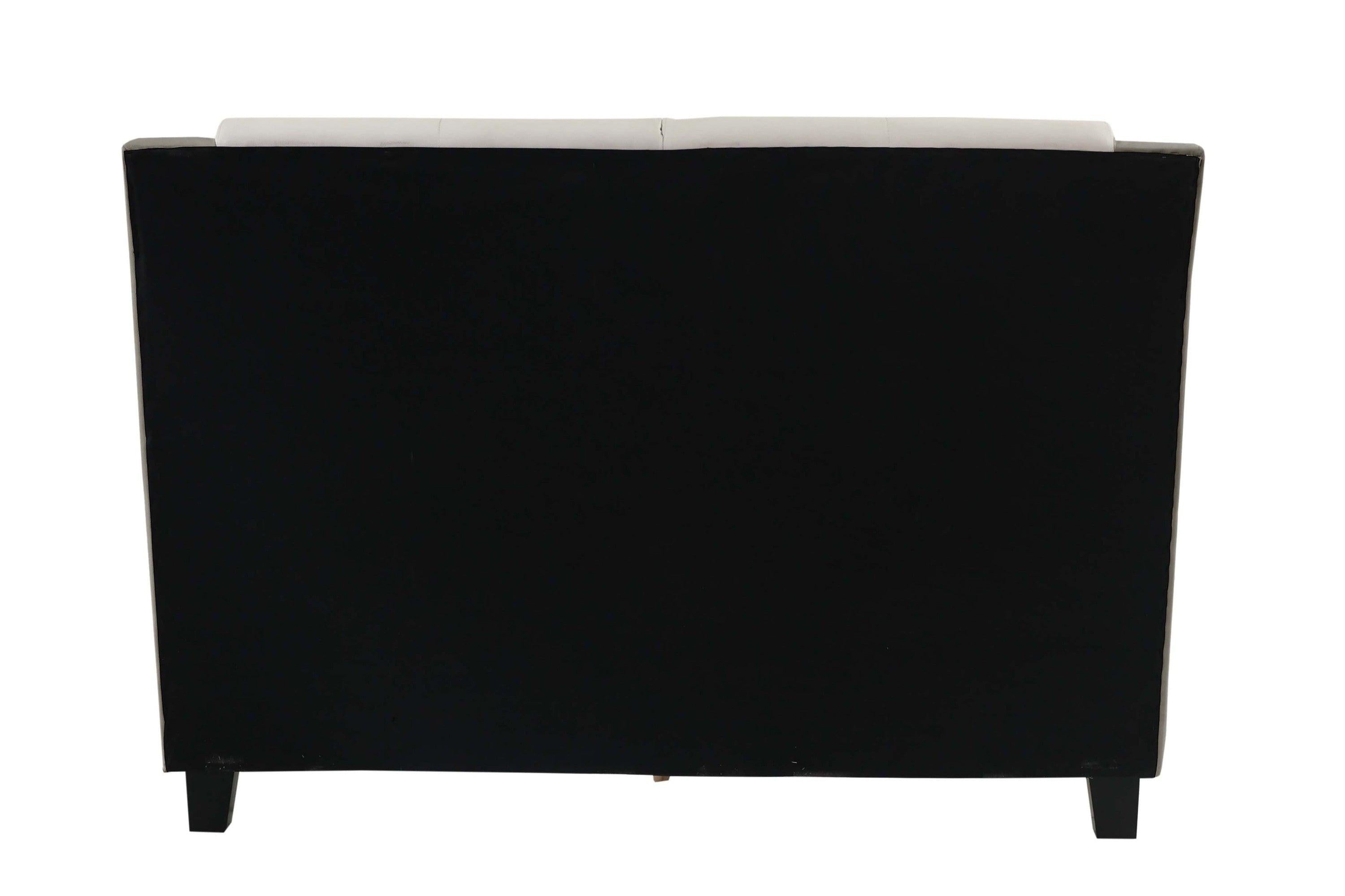 Modern King Size Bed Set with Two Tone Upholstered Headboard.