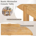 Rustic Wood Console Table with Outlet & Hidden Drawer.