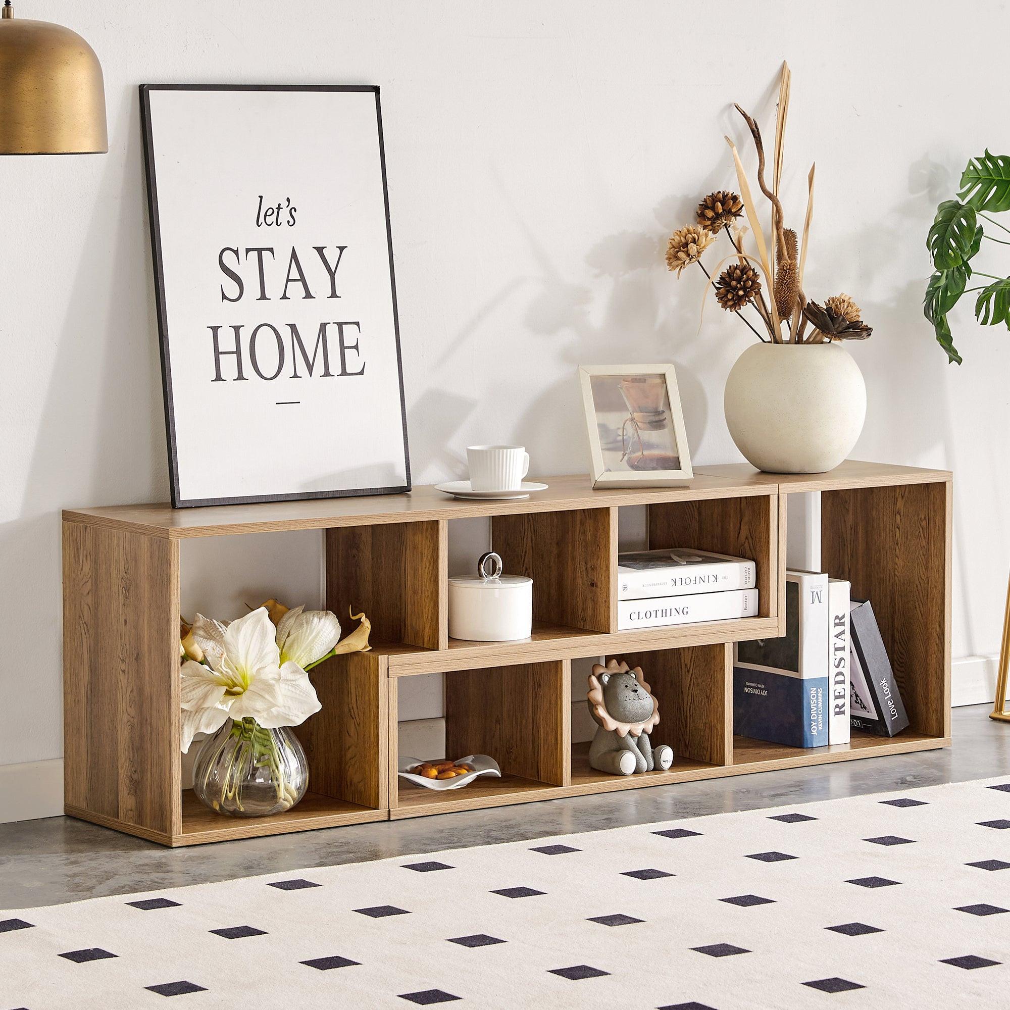 2 Pieces Cube TV Stand for Versatile Living Room Setup.