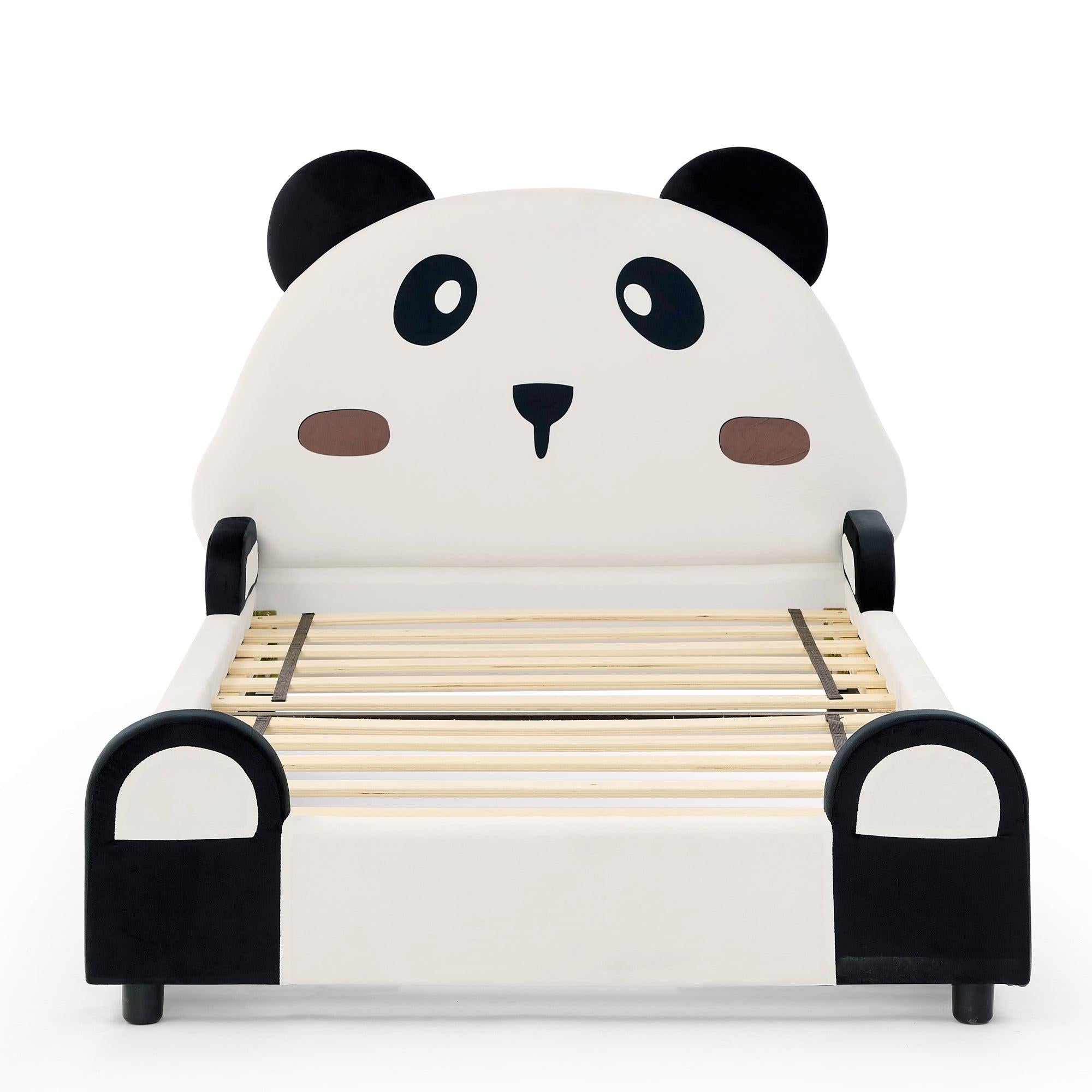 Twin Size Panda Kids Bed with Soft Padded Edges.