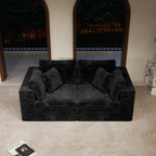 Modular Sectional Sofa Black - No Assembly Required Design.