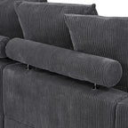 Wynisha 122'' Corduroy Sofa for Modern Living Rooms.