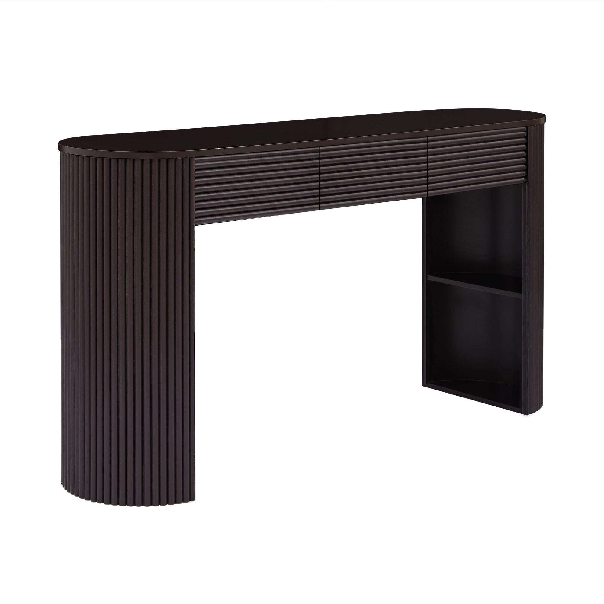 Retro Console Table with Storage for Living Room & Entryway.