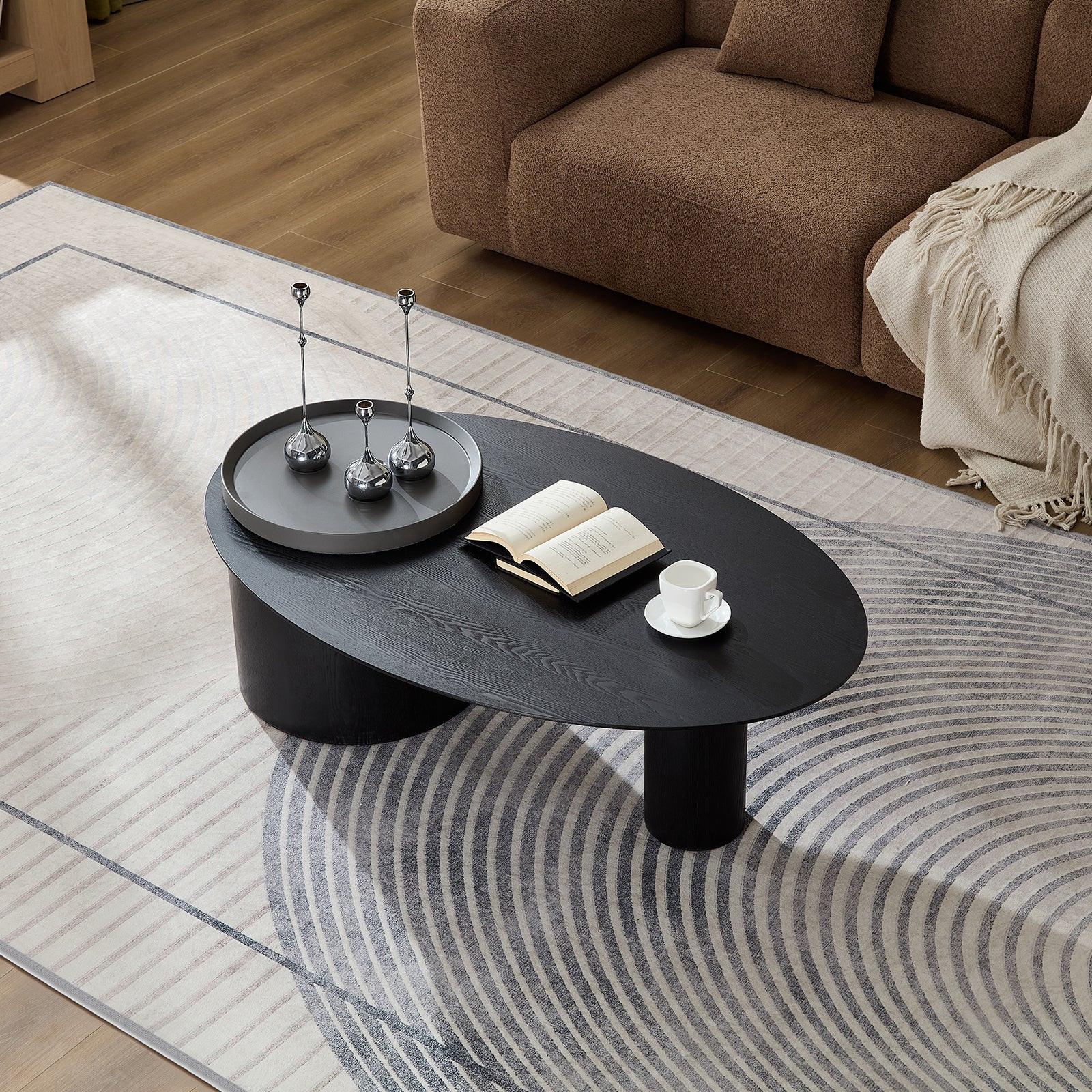Modern Oval Luxury Coffee Table - Elegant Living Room Centerpiece.