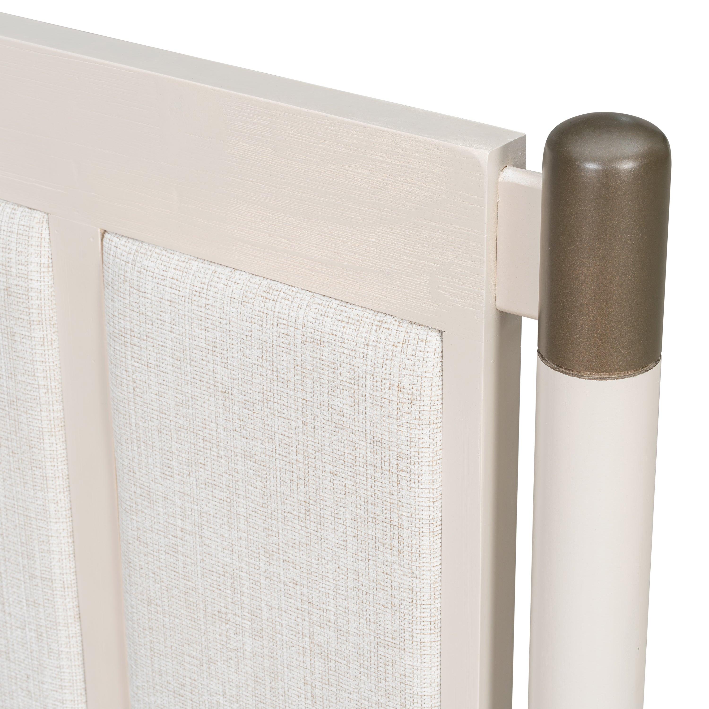 Solid Wood King Bed with Heavy Duty Support.