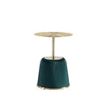 Anderson Metal Top Upholstered End Table in Green