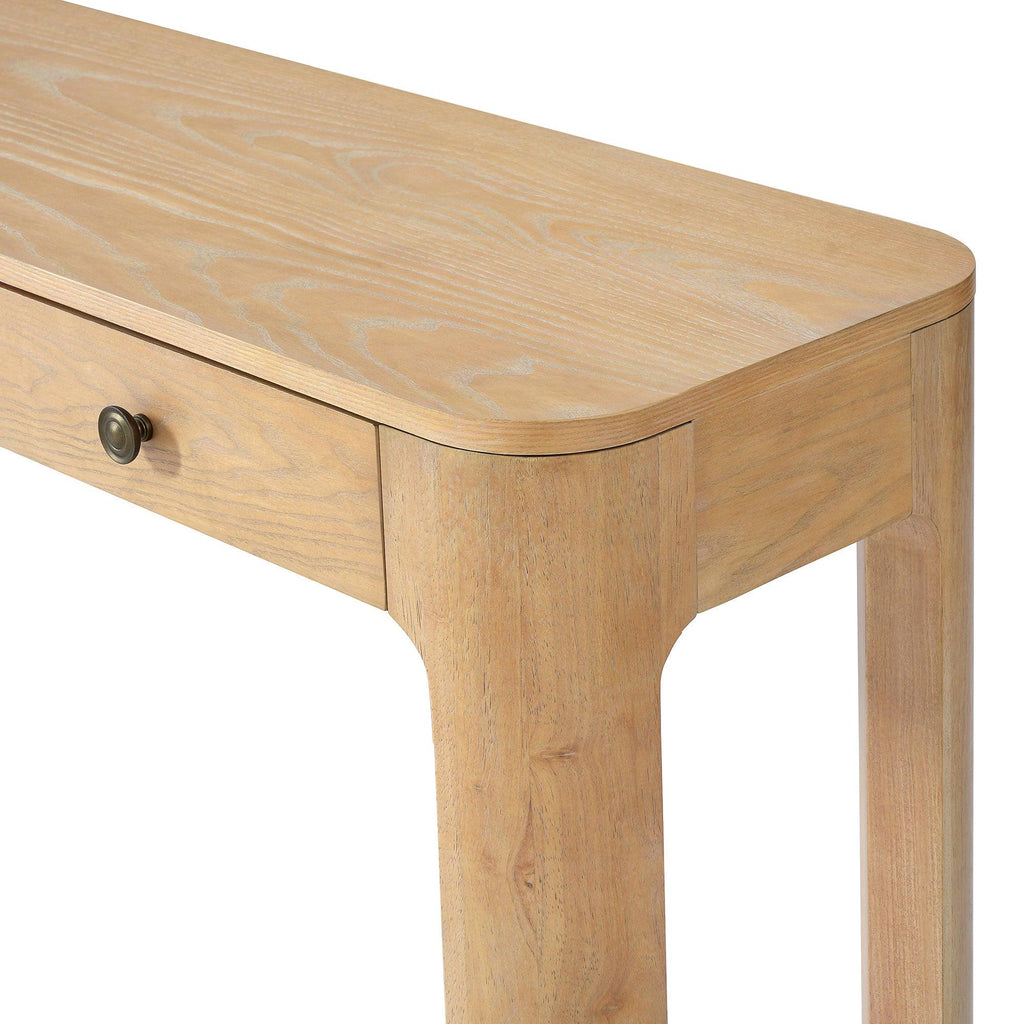 TREXM Rustic Console Table with Drawers for Entryway & Living Room.