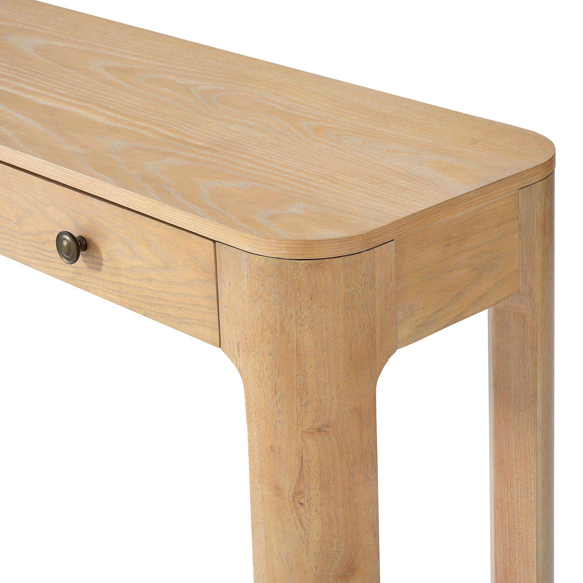 TREXM Rustic Console Table with Drawers for Entryway & Living Room.
