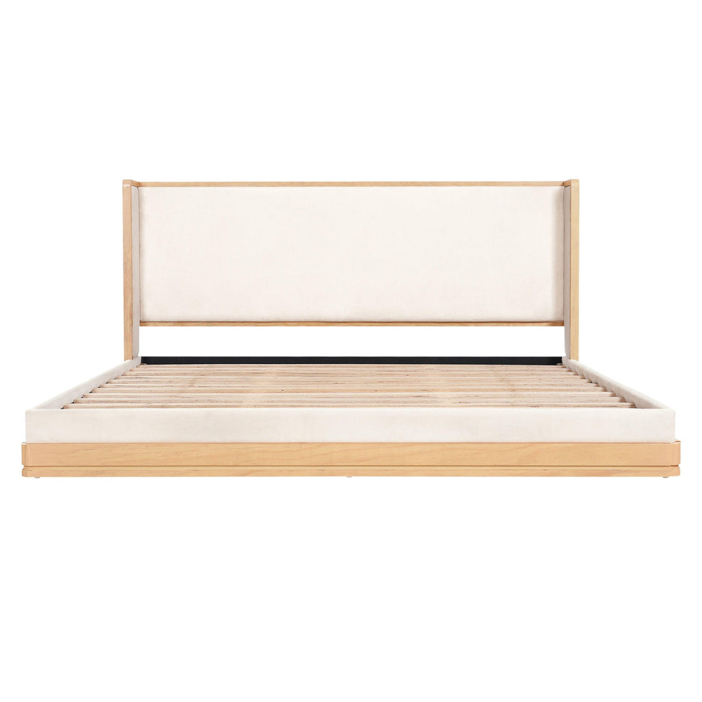 Mid-Century Modern Platform Bed in King Size.