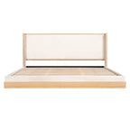 Mid-Century Modern Platform Bed in King Size.