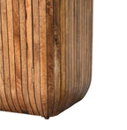 Solid Wood Fluted Curve Cabinet for Modern Interiors.