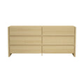 Linda 72' Dresser in Natural Oak (6-Drawer)