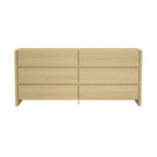 Linda 72' Dresser in Natural Oak (6-Drawer)