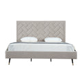Crosby Upholstered Velvet King Bed in Greige