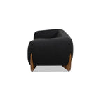 Alpine Sherpa Sofa in Black Boucle - 90.5 Inch.