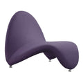 MoMa Wool Blend Accent Chair in Purple