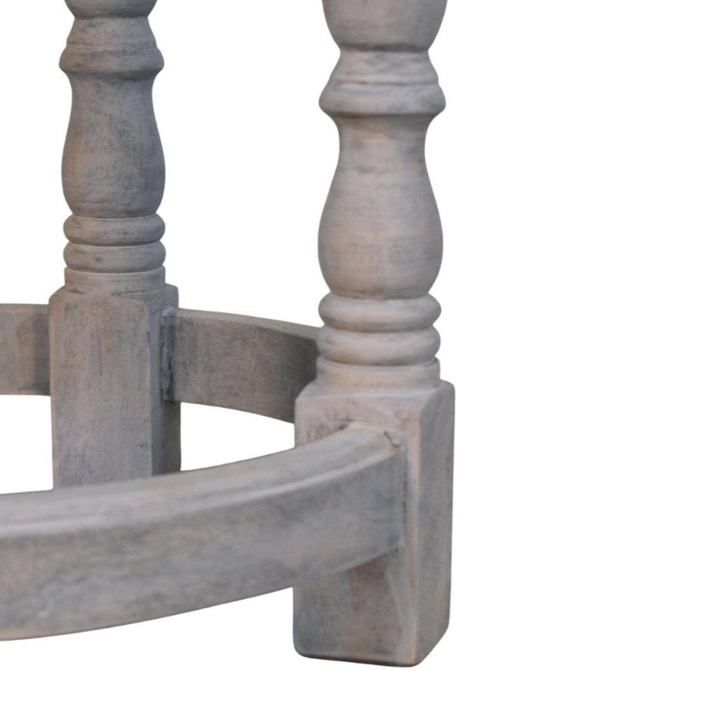 Solid Wood Rustic Charm Stool for Dining Room Use.