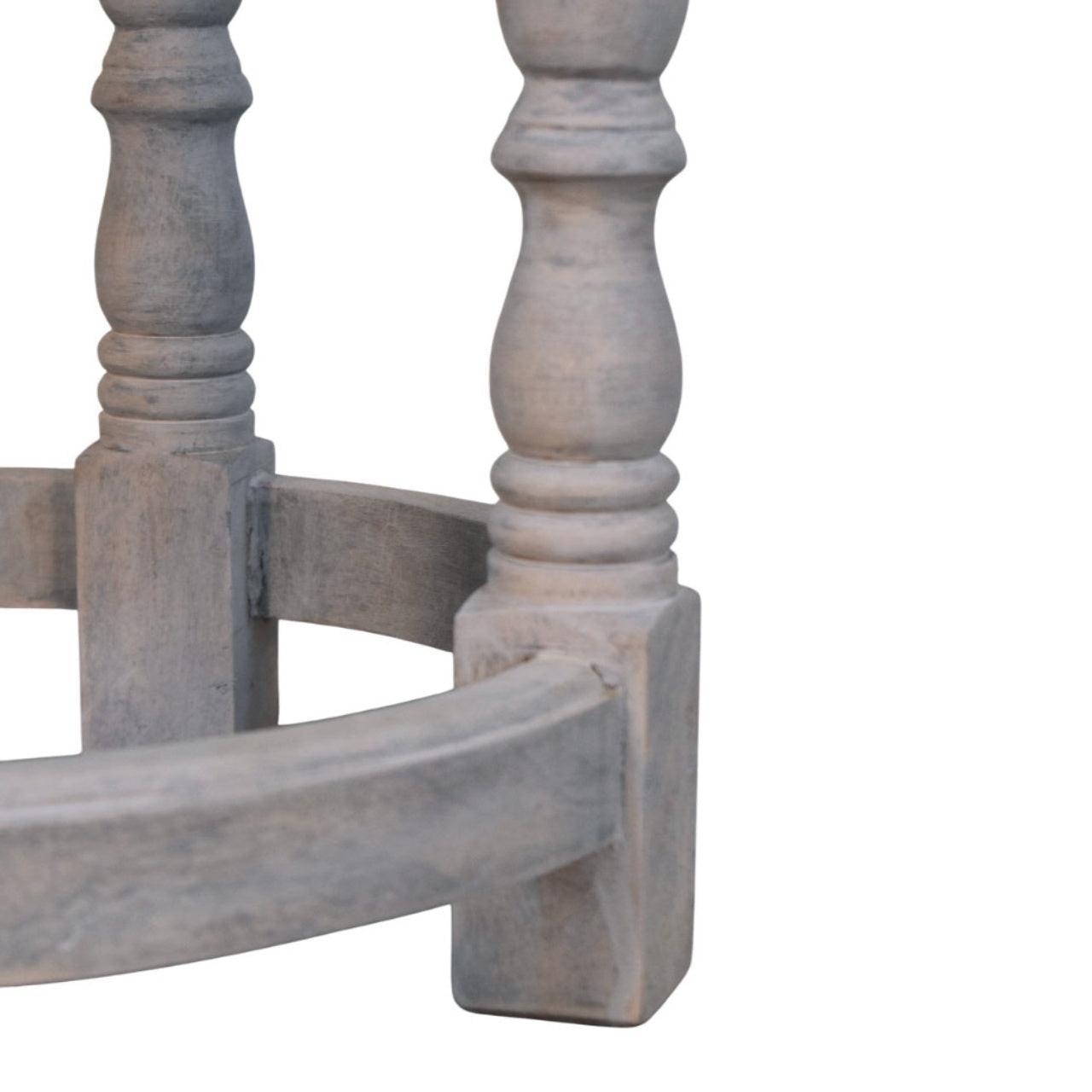 Solid Wood Rustic Charm Stool for Dining Room Use.