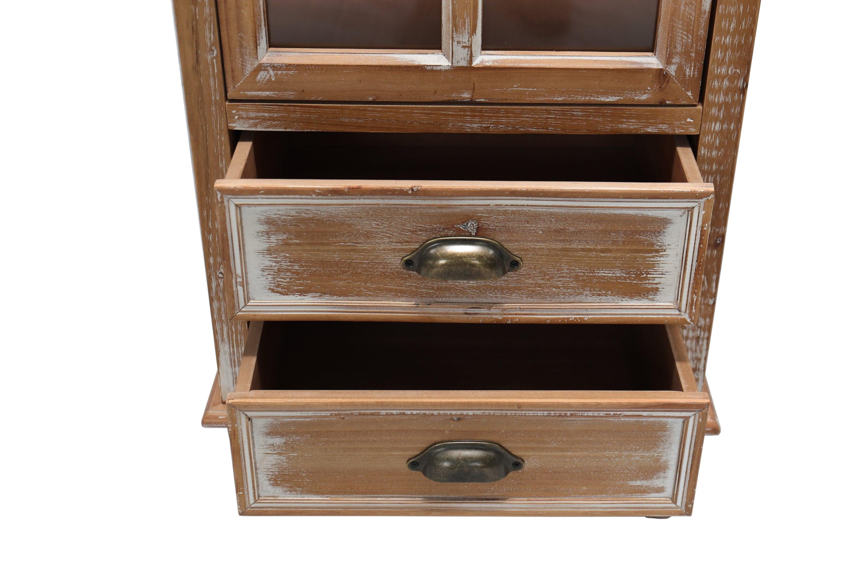 Rustic Wooden Storage Cabinet for Living Room & Bedroom.