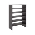 Wenge Particle Board 4-Shelf Modern Shoe Rack for Entryway