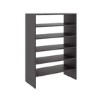 Wenge Particle Board 4-Shelf Modern Shoe Rack for Entryway