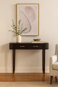 Solid Wood Belmont Console Table,Brown,2-Drawers.