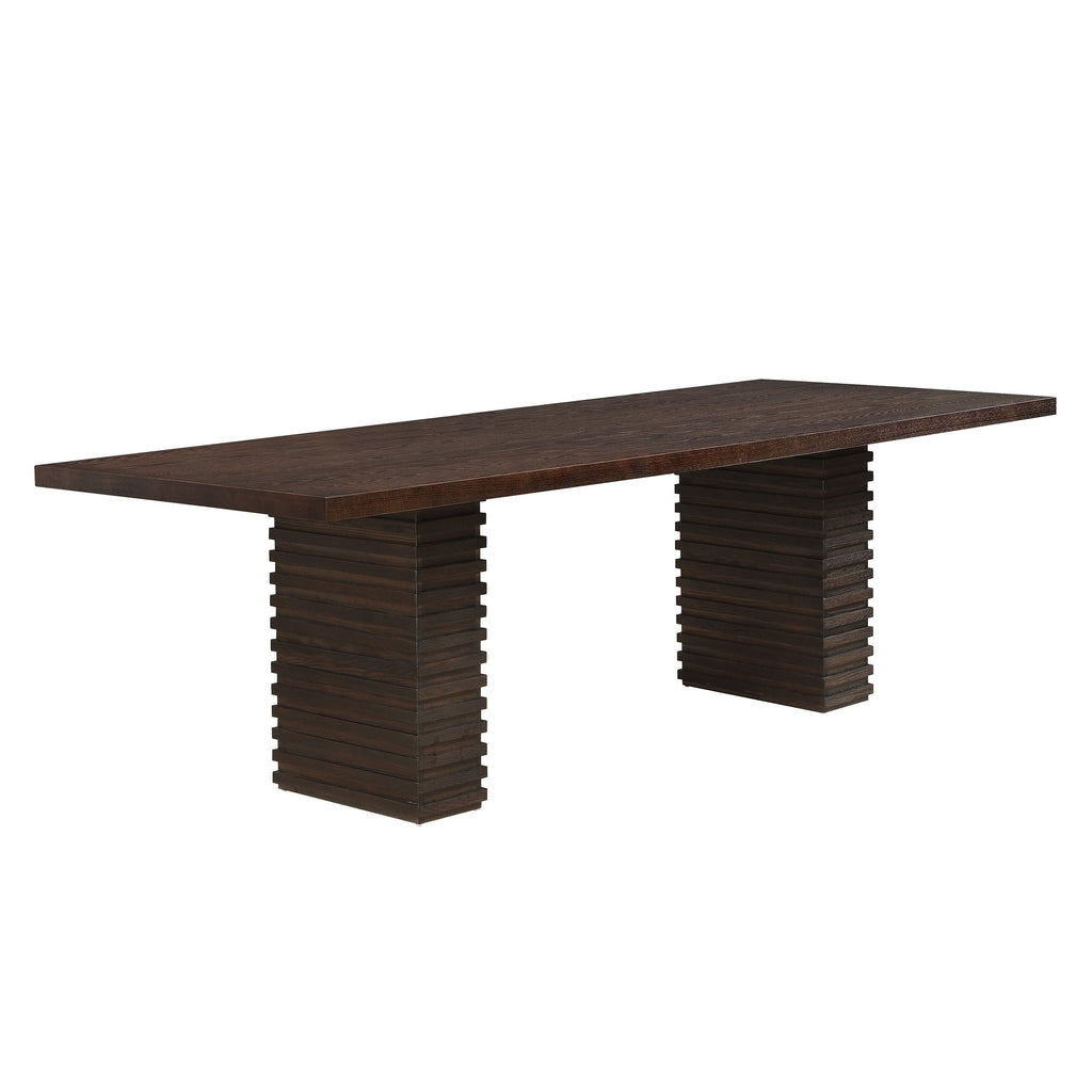 Espresso 95-Inch Dining Table for 8.