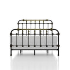 Antique Black Full Size Bed with Gold Accents.