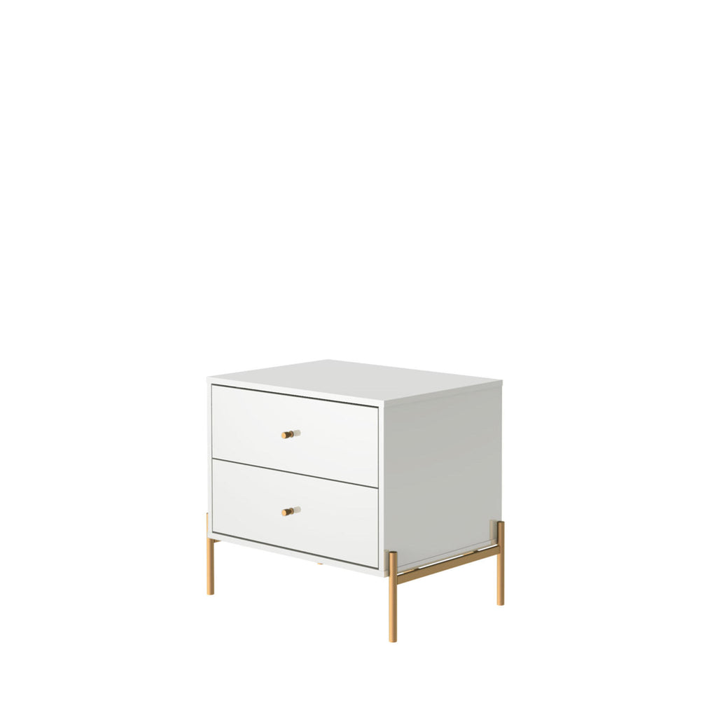 Jasper 25' Nightstand in White (2-Drawer)