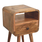 Mini Oakish Curve Open nightstand.