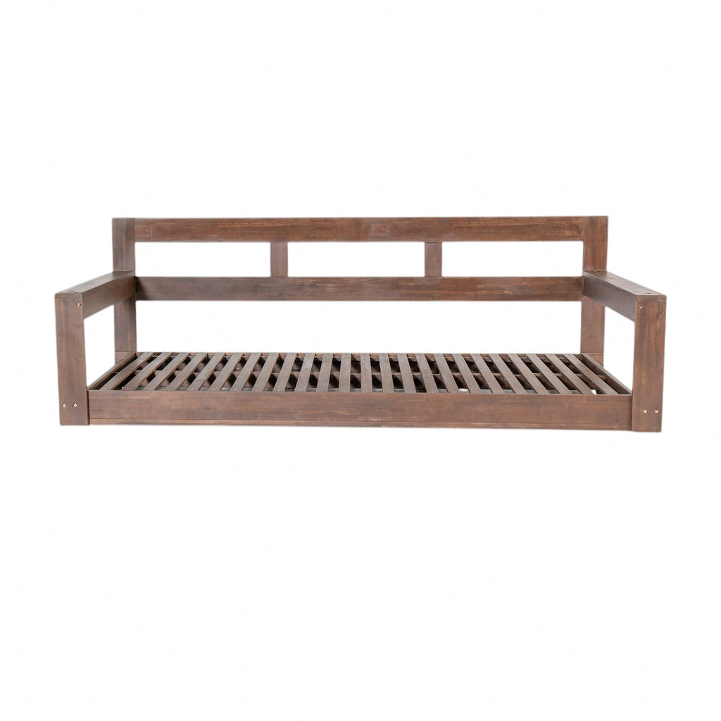 Acacia Wood Porch Swing Daybed Frame for Outdoor Relaxation.