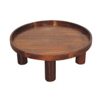 Solid Wood Crescent Chestnut Coffee Table