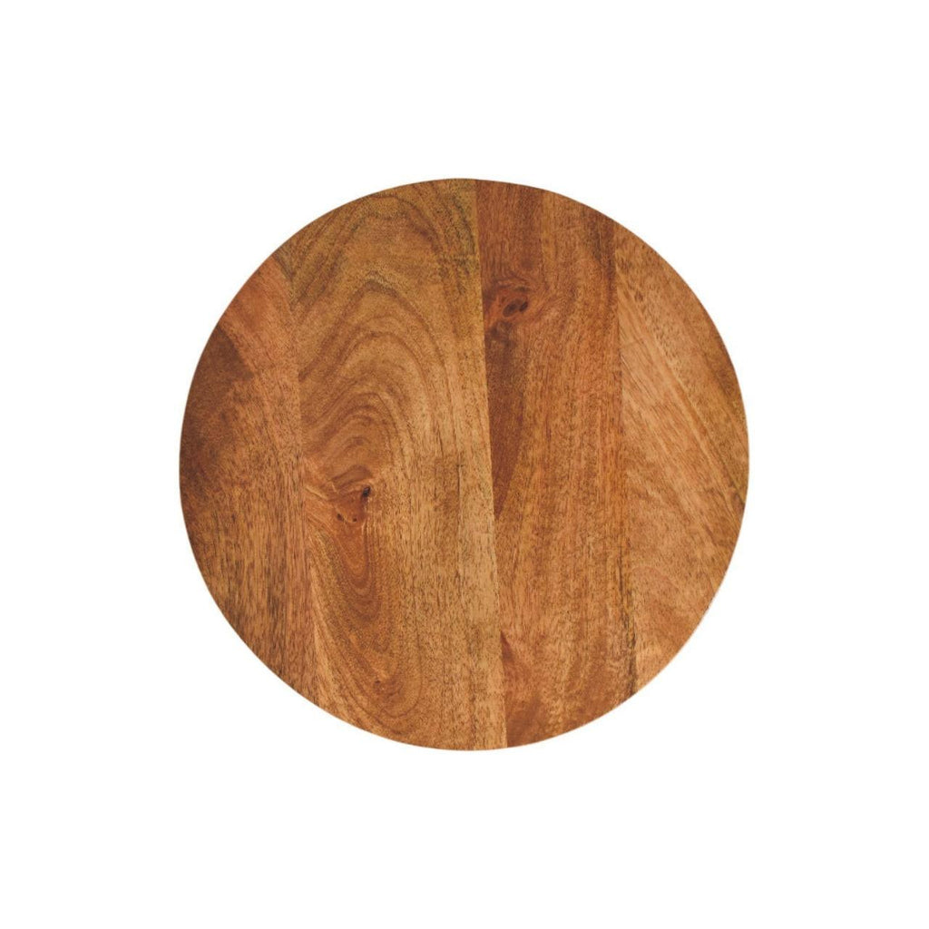 Solid Wood Curved Base Side Table for Modern Living.