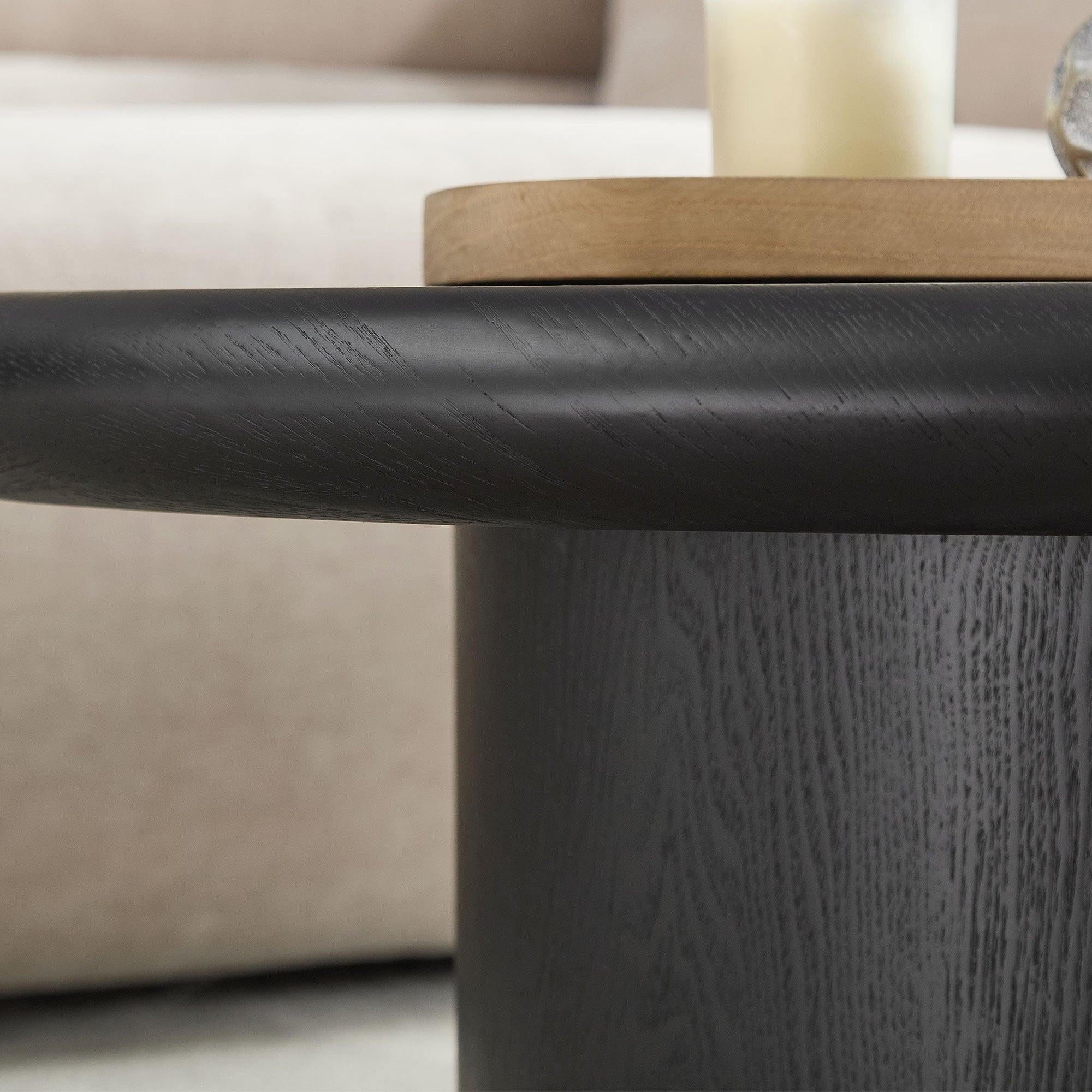 2-Piece Modern Round Coffee Table Set - Easy Assembly.