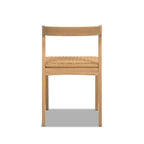 Capri Woven Seat Oak Wood Dining Chair Natural Brown Red Oak.
