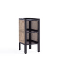 Versailles End Table in Black and Natural