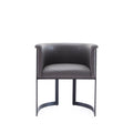 Corso Metal Vegan Leather Dining Chair in Graphite