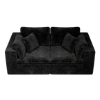 Modular Sectional Sofa Black - No Assembly Required Design.