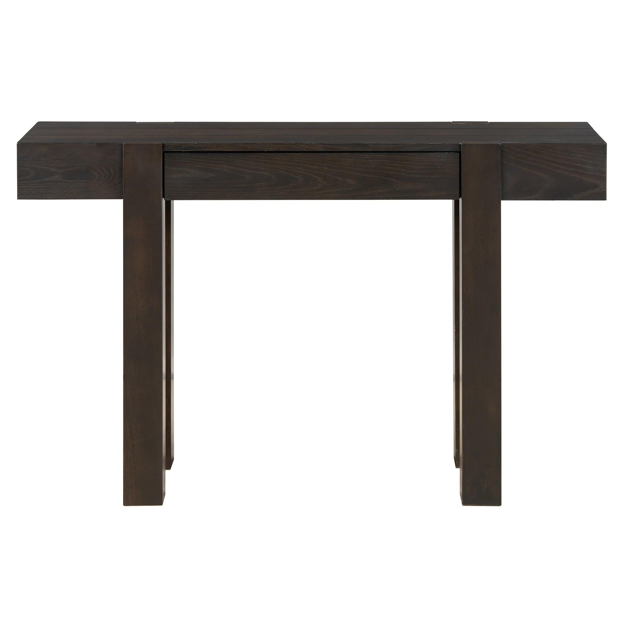 Rustic Console Table with Power Outlet and Hidden Drawer.