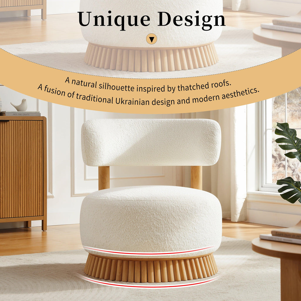 Modern Farmhouse Armless Chair for Living Room and Bedroom.
