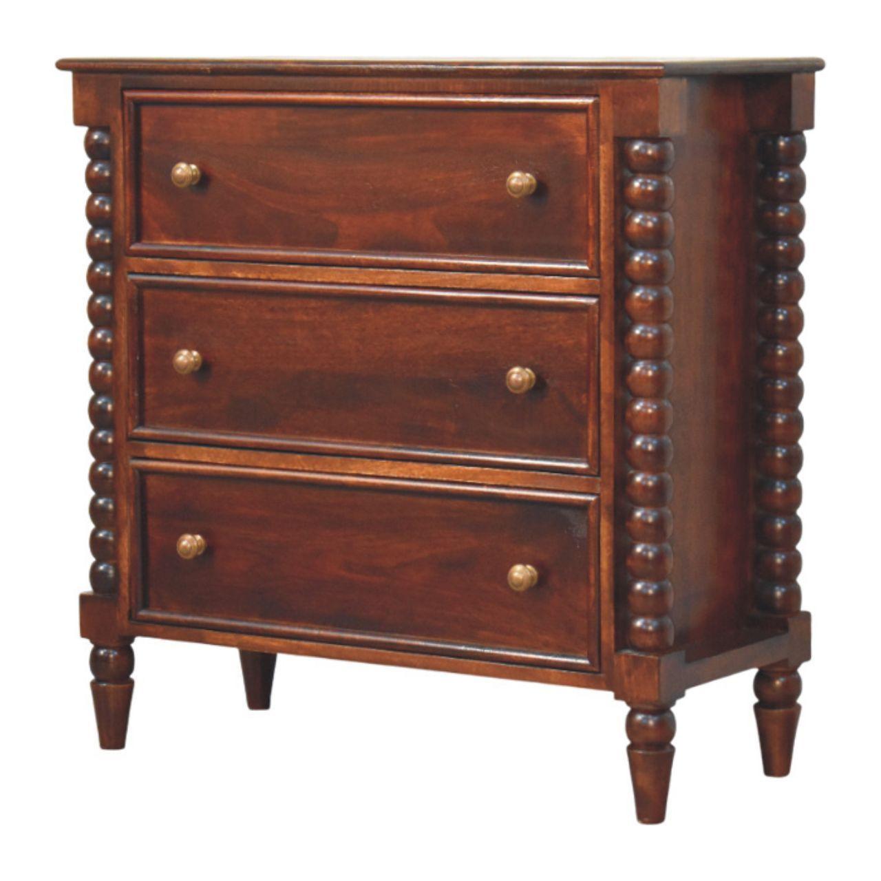 Solid Wood Barclay 3 Drawer Chest - Solid Wood 3 Drawer Chest.
