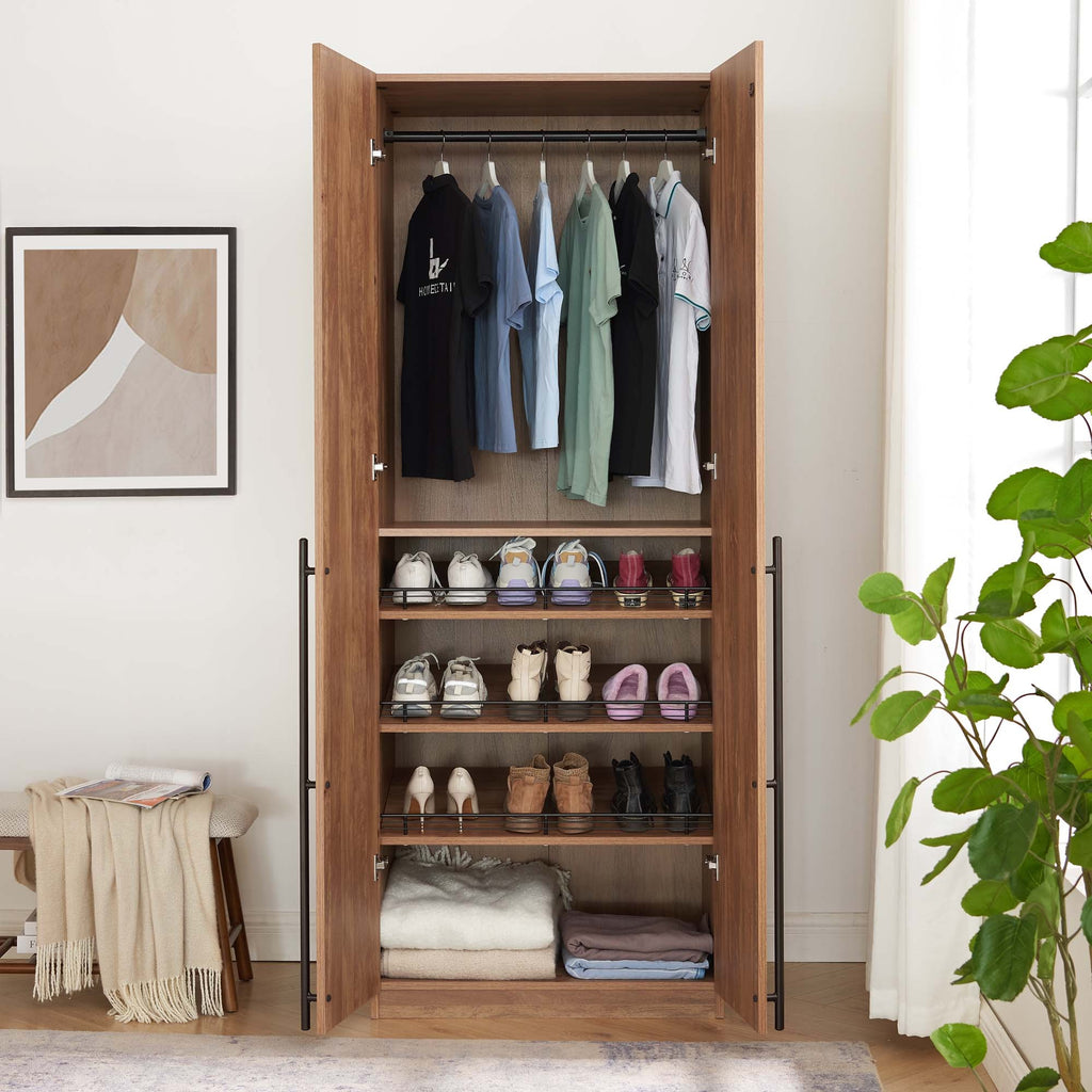 Lee 32' Wardrobe Closet in Golden Brown
