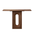 Walnut Modern Console Table with Loopback Design