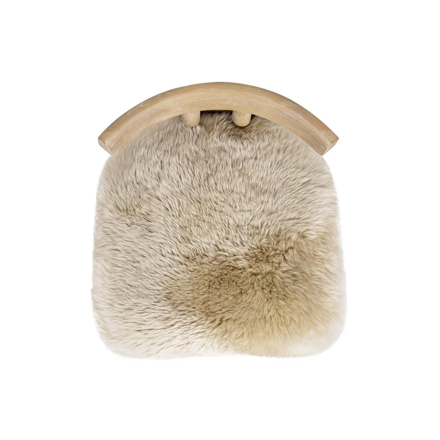 Genuine Sheepskin Dining Chair with Split Back Design.