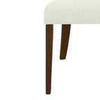 Walnut Beige Dining Chair Set of 2 without Arms.