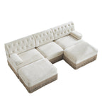 Modular Velvet Chesterfield Sofa for Living Room.