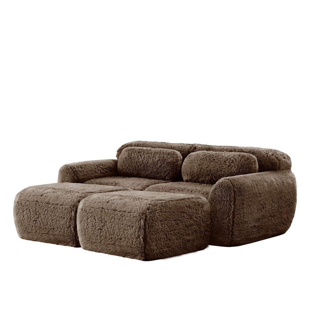 Modular Plush Sectional Sofa - Anti-Slip, No Assembly.