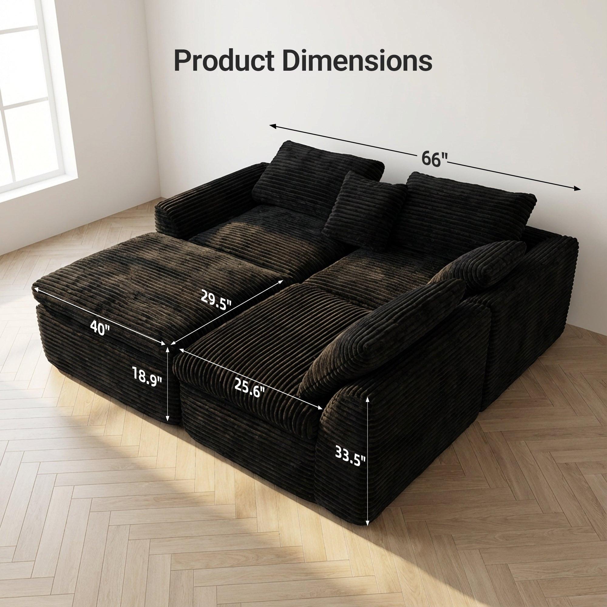 High-Resilience Boneless Sponge Sofa - Flexible Configurations.